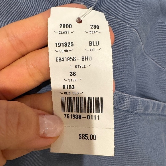 Polo Ralph Lauren Shorts Mens 38 Blue 9" Chino Preppy Pony Twill academia y2k - Picture 3 of 8